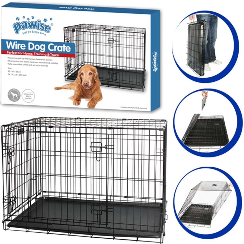 Pawise 12531 Klasik Pansiyon Köpek Kafesi 62x43.5x50 cm.