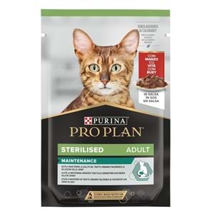 Pro Plan Pouch Sterilised Biftekli Kısır Kedi Konservesi 85gr*26 adet