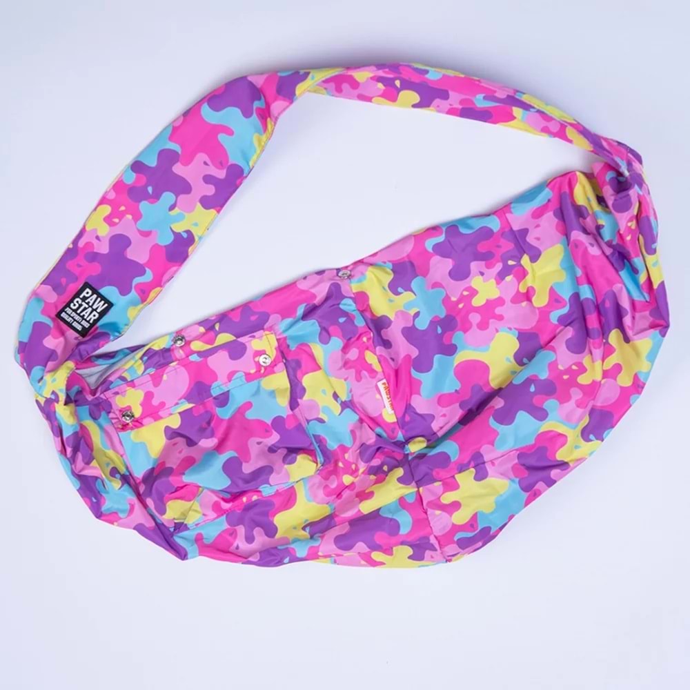 Pawstar Roseacamouflage Crossbody Bag Küçük Irk Köpek Taşıma Çantası Küçük Irk Köpek Taşıma Çantası 50x15x20 Cm