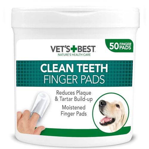 Vet's Best Köpekler için Diş Temizleme Parmak Pedi 50li