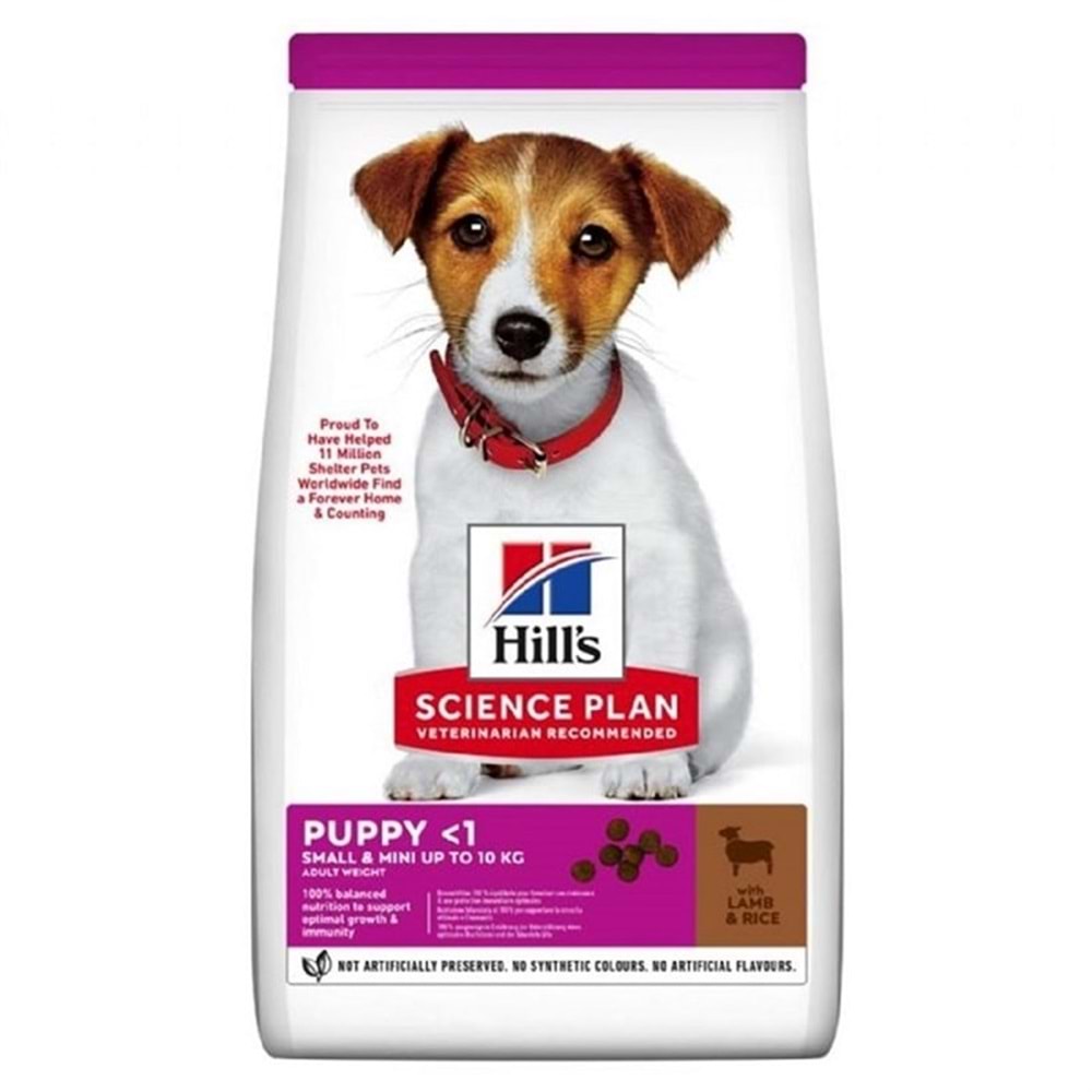 Hills Small Mini Puppy Kuzu Etli ve Pirinçli Yavru Köpek Maması 1,5Kg