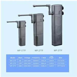 Sobo WP-177F İç Filtre 600 Litre/Saat 8 Watt