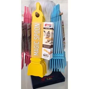 MATATABİ CATS Magic Spoon Kedi köpek Krema Ödül Maması Yedirme Kaşığı Sarı (KOLAY KAŞIK)