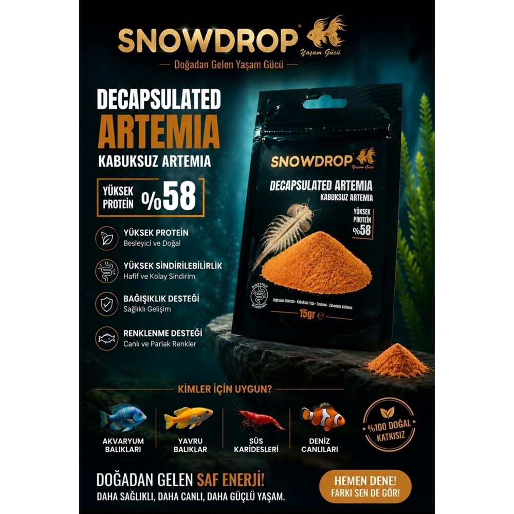 Snowdrop Kabuksuz Artemıa 15Gr
