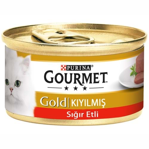 Gourmet Gold Kıyılmış Sığır Etli Kedi Konservesi 85 Gr. 6 Ad.